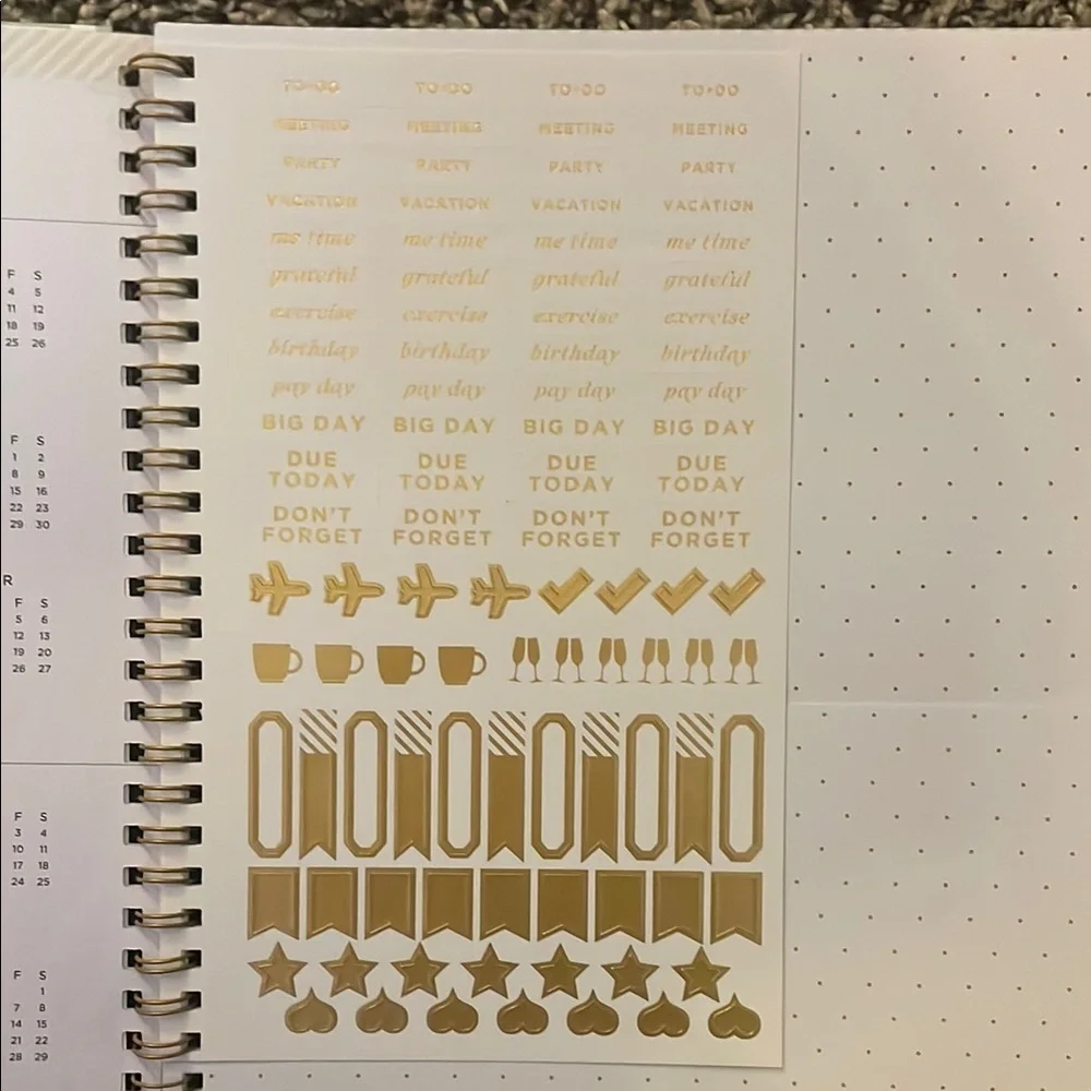 Blue Sky Day Designer 2025-2026 Planner - Black and White